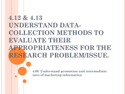 4.06 Understand data-collection methods to evaluate their