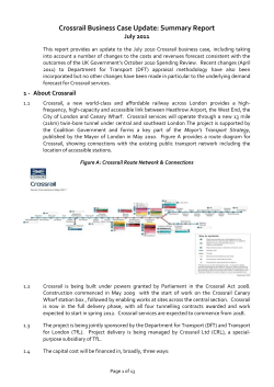 Crossrail Business Case Update: summary report