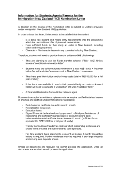 Information for Students/Agents/Parents for the Immigration