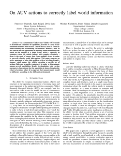 On AUV actions to correctly label world information