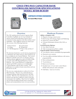cisco two-way capacitor bank controller/monitor specifications model