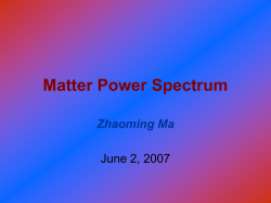 Matter Power Spectrum