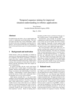 Temporal sequence mining for improved situation