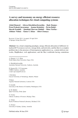 A survey and taxonomy on energy efficient resource allocation