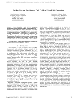 Solving Shortest Hamiltonion Path Problem Using DNA Computing