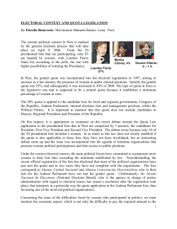 contexto electoral y leyes de cuotas