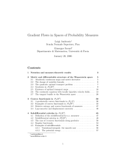 Gradient Flows in Spaces of Probability Measures