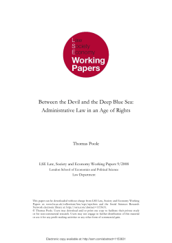 Between the Devil and the Deep Blue Sea : Administrative Law in an