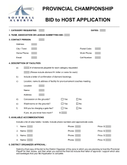 PROVINCIAL CHAMPIONSHIP BID to HOST APPLICATION 1