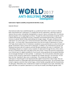 Gabrielle Richard, “Cybersexism: Digital sociability and gendered