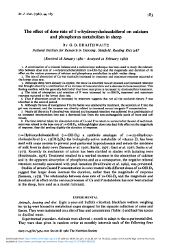 The effect of dose rate of 1-&alpha;-hydroxycholecalciferol on calcium and