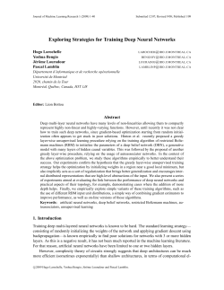 Exploring Strategies for Training Deep Neural Networks