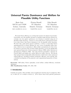 Universal Pareto Dominance and Welfare for Plausible Utility