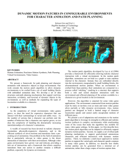 dynamic motion patches in configurable environments for