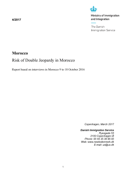 Morocco Risk of Double Jeopardy in Morocco