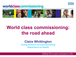 NHS WCC slide master - Association of Directors of Public Health
