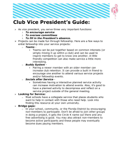 Club Vice President Guide - Florida District of Circle K International