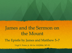James and the Sermon on the Mount