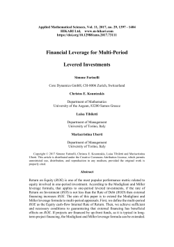 Financial Leverage for Multi-Period Levered Investments