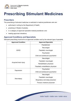 Prescribing stimulant medicines