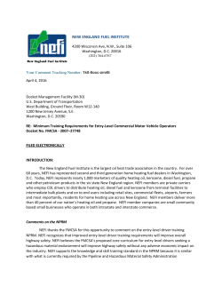 Comments on DOT Entry Level Driver Training Requirements