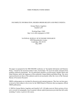Incomplete Information, Higher-Order Beliefs and Price Inertia