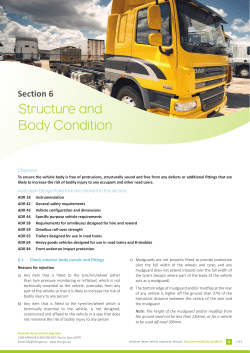 Structure and Body Condition - National Heavy Vehicle Regulator