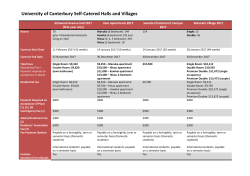 2017 Self-Catered Comparison Chart