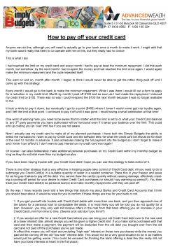 How to pay off your credit card