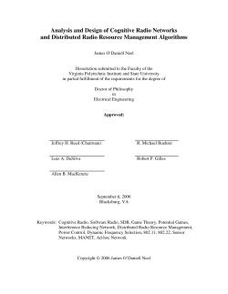 Analysis and Design of Cognitive Radio Networks