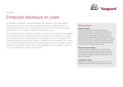 Enhanced disclosure on costs