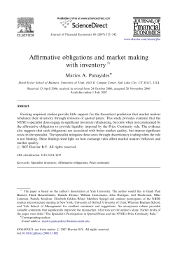 Affirmative obligations and market making with inventory