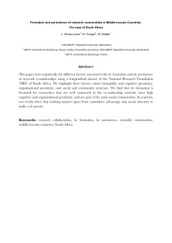 This paper tests empirically the different factors associated with tie