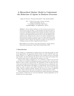 A Hierarchical Markov Model to Understand the Behaviour of Agents