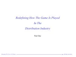 Managing the Forces of Change Part One