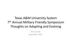 Inaugural UT System Veterans Initiative Advisory Group Meeting