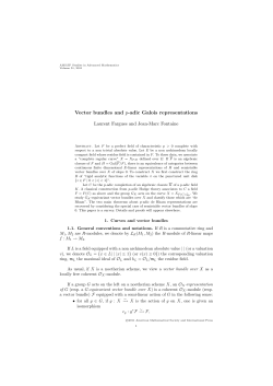 Vector bundles and p-adic Galois representations - IMJ-PRG