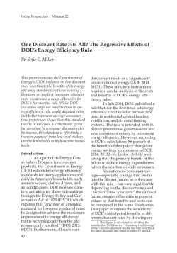 One Discount Rate Fits All? The Regressive Effects of