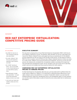 Red Hat enteRpRise viRtualization: Competitive pRiCing guide