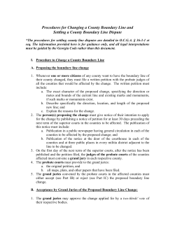 Procedures for Changing a County Boundary Line and Settling a