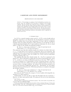 D-MODULES AND FINITE MONODROMY 1. Introduction Let X/C be