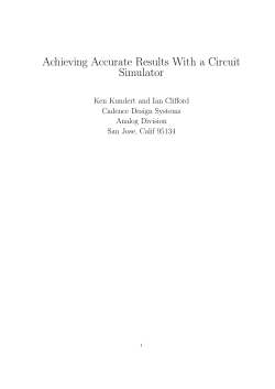 Achieving Accurate Results With a Circuit Simulator