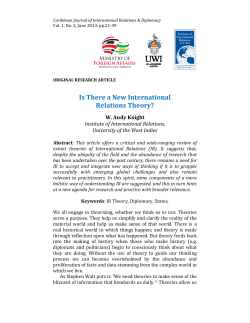 Is There a New Internationa Relations Theory