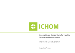 International Consortium for Health Outcomes Measurement