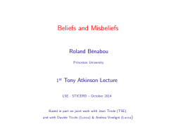 Beliefs and Misbeliefs - STICERD