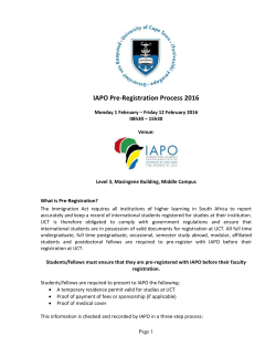 What is Pre-Registration? - International Academic Programmes Office