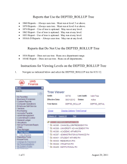 How to Run Reports Using the New DEPTID_ROLLUP Tree