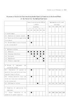 Processes of the Action Plan Concerning Gender Equality