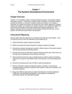 The Systems Development Environment