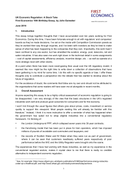 First Economics 10th anniversary essay